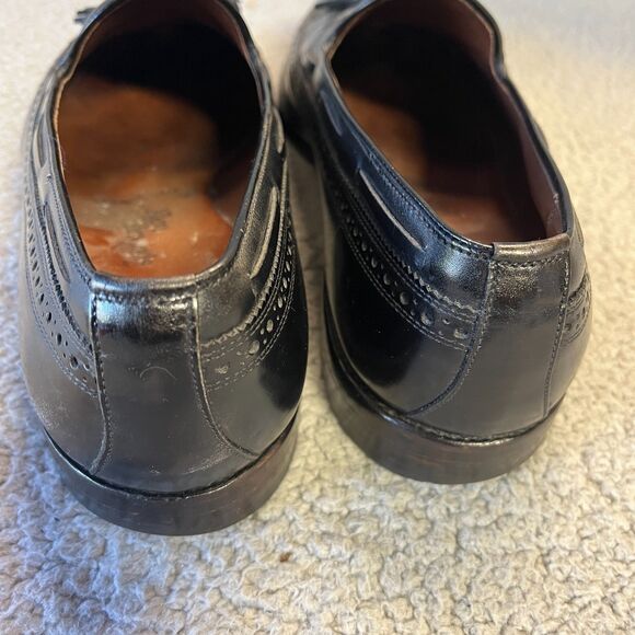 Allen Edmonds Dress Shoes Mens 10.5 D Black Manchester Tassel Loafers 8507